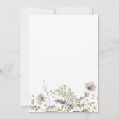 Invitation Fleur sauvage Élégant Botanique 60e anniversaire (Dos)