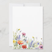 Invitation Fleur sauvage élégant | Fête des mariées aquarelle (Dos)