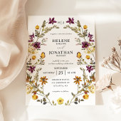 Invitation Fleur sauvage Élégant Floral Mariage moderne