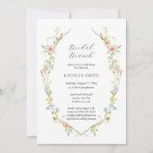 Invitation Fleur sauvage Élégant Floral Moderne Brunch nuptia (Devant)