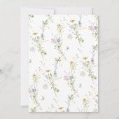 Invitation Fleur sauvage Élégant Floral Moderne Déjeuner nupt (Dos)