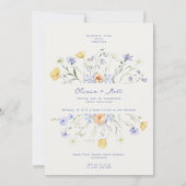 Invitation Fleur sauvage Élégant Mariage Floral (Devant)