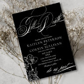Invitation Fleur sauvage Élégant Mariage gothique