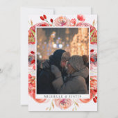 Invitation Fleur sauvage élégant | Mariage photo rustique (Dos)