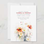 Invitation Fleur sauvage Élégant Mariage romantique (Devant)