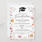 Invitation Fleur sauvage élégant Meadow Garden Graduation (Devant)