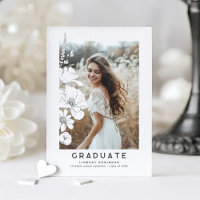 Fleur sauvage Elégant Parti Moderne de Graduation 