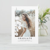 Invitation Fleur sauvage Elégant Parti Moderne de Graduation  (Debout devant)