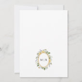 Invitation Fleur sauvage Élégant Vintage Floral Mariage (Dos)