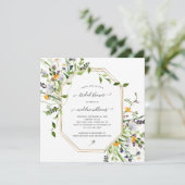 Invitation Fleur sauvage Elégante Meadow Bridal (Debout devant)