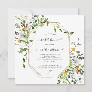 Invitation Fleur sauvage Elégante Meadow Bridal