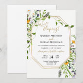 Invitation fleur sauvage Elopement (Devant / Derrière)
