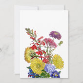 Invitation Fleur sauvage en Baby shower floral d'aquarelle de (Dos)