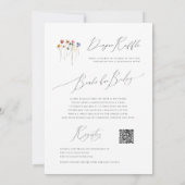 Invitation Fleur sauvage En Chemin | Tout en un Baby shower (Dos)