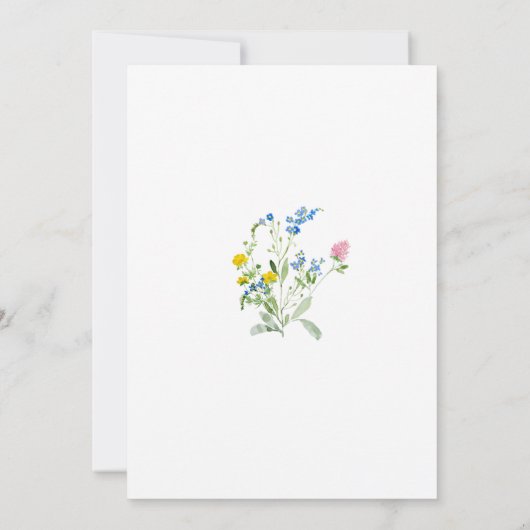 Invitation Fleur sauvage en Fleur Garden Bow Girl Baby shower (Dos)