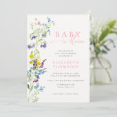 Invitation Fleur sauvage en Fleur Jardin Fête Fille Baby show (Debout devant)