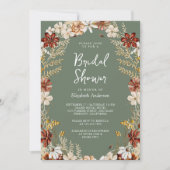 Invitation Fleur sauvage en terre cuite Sage Green Fête des m (Devant)