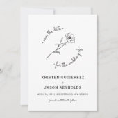 Invitation Fleur sauvage Enregistrer La Date (Devant)