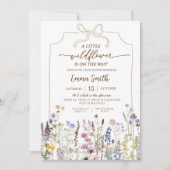 Invitation Fleur sauvage est sur le Baby shower Way (Devant)