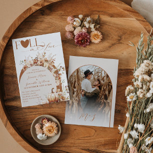 Invitation Fleur sauvage et Citrouille Boho Chic Mariage de a