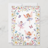 Invitation Fleur sauvage Fairy Butterfly 1er anniversaire Inv (Dos)