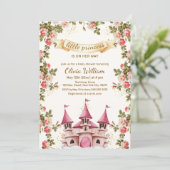 Invitation Fleur sauvage Fairytale Princess Castle Baby showe (Debout devant)