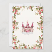 Invitation Fleur sauvage Fairytale Princess Castle Baby showe (Dos)