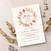 Invitation Fleur sauvage Fern Champagne Folithe Anniversaire
