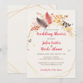 Invitation Fleur sauvage Fern Mushroom Foliage Wedding shower (Devant / Derrière)