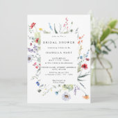 Invitation Fleur sauvage Fête des mariées de prairie de Boho (Debout devant)