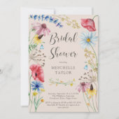 Invitation Fleur sauvage Fête des mariées Rustique Pays Flora (Devant)