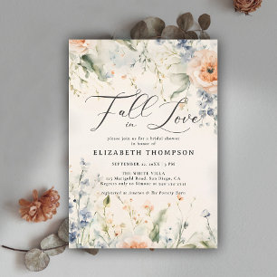 Invitation Fleur sauvage Fête Romantique Automne Love Fête de