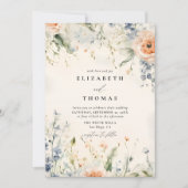 Invitation Fleur sauvage Fête Romantique Élégant Mariage de a (Devant)