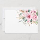 Invitation Fleur sauvage fille 2e anniversaire de la fête Pho (Dos)