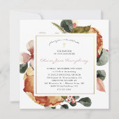 Invitation Fleur sauvage fin été | Baptême floral d'automne (Devant)