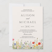 Invitation Fleur sauvage Fleur Fleur Flore Jardin Mariage (Devant)