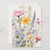 Invitation Fleur sauvage Fleur Fleur Flore Jardin Mariage (Dos)