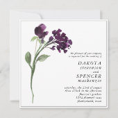 Invitation Fleur sauvage | Fleur sauvage de Bohême violette p (Devant)