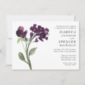 Invitation Fleur sauvage | Fleur sauvage de Bohême violette p (Devant)