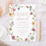 Invitation Fleur sauvage Floral Baby Brunch<br><div class="desc">Fêtez votre arrivée de bébé avec cette invitation de Baby shower Floral Little Fleur sauvage! Le design est parfait pour n'importe quel baby shower,  et est livré avec des étiquettes correspondants pour partager les bonnes nouvelles. Fleur sauvage Floral Baby Brunch</div>