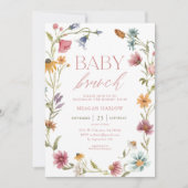 Invitation Fleur sauvage Floral Baby Brunch (Devant)