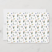 Invitation Fleur sauvage Floral Baby Premier anniversaire (Dos)