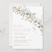 Invitation fleur sauvage Floral Baby shower (Devant)
