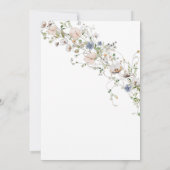 Invitation fleur sauvage Floral Baby shower (Dos)