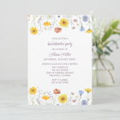 Invitation Fleur sauvage Floral Bachelorette (Debout devant)