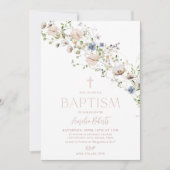 Invitation fleur sauvage Floral Baptism (Devant)