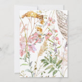 Invitation fleur sauvage Floral BAPTISM (Dos)