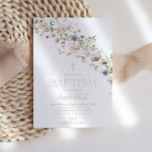 Invitation fleur sauvage Floral Baptism