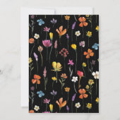 Invitation Fleur sauvage Floral Dark Meadow Mariage (Dos)