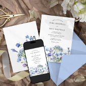 Invitation Fleur sauvage floral Delicle Mariage Periwinkle